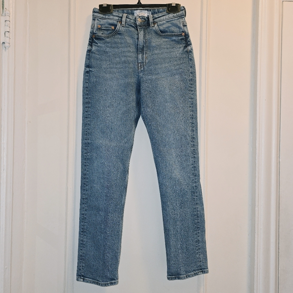 & Other Stories Slim Cut High-Rise Blue Denim Jeans Sz 28/30